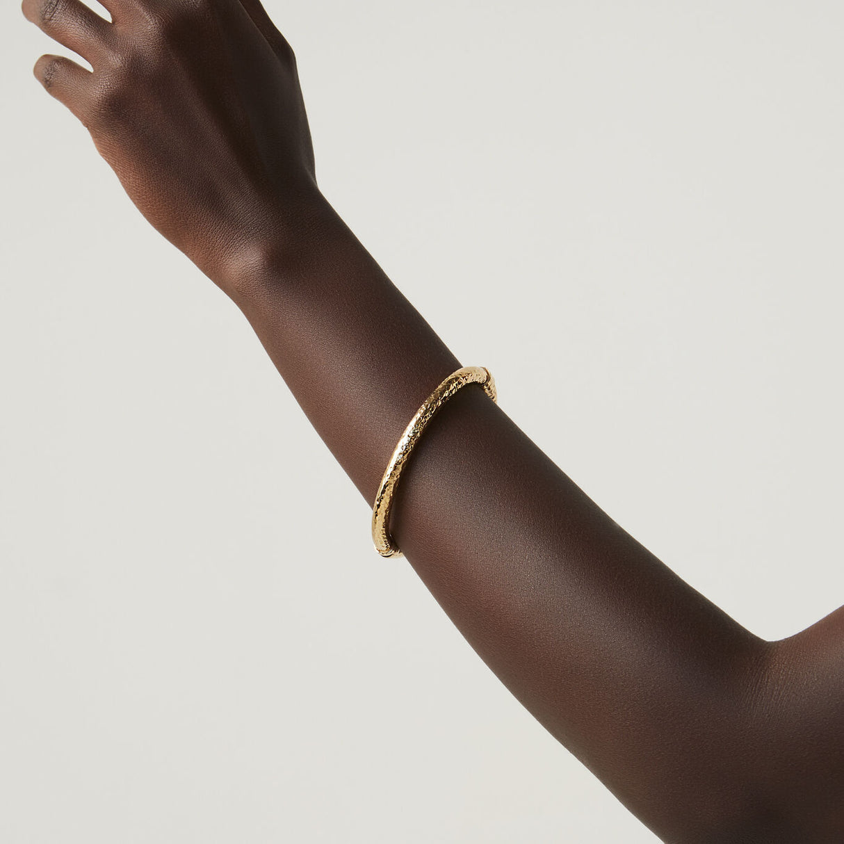 Bracciale Bangle Rock Piccolo in Argento Dorato