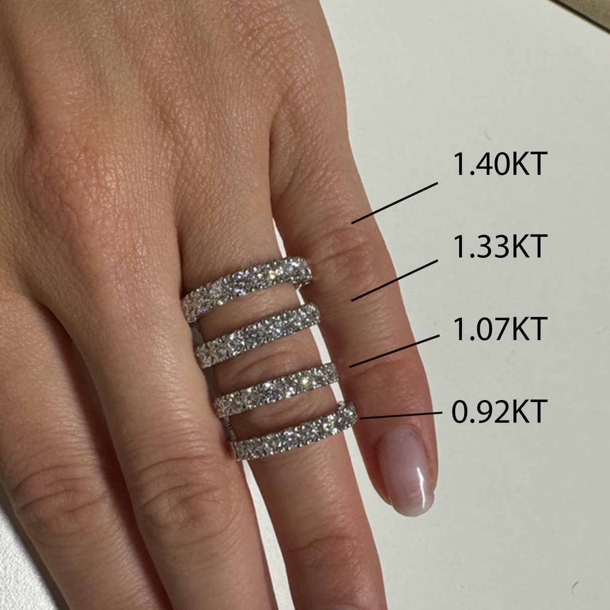 Anello Fedina Half Eternity Diamanti 1.07kt-Anelli-GRANARELLI-Gioielleria Granarelli