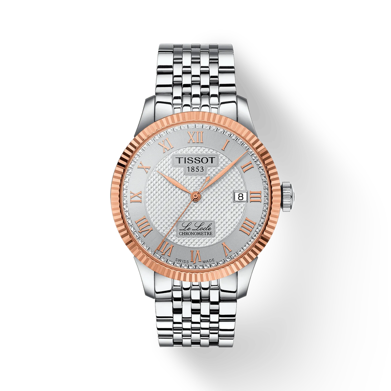 Le Locle Acciaio e Oro Rosa 39,3 mm