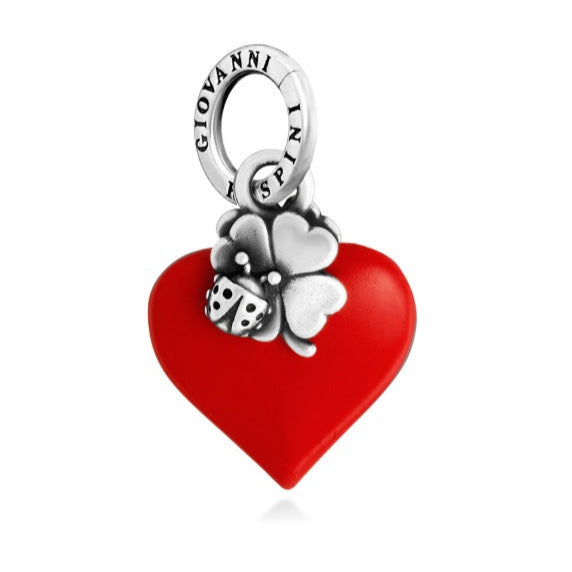 Charm Cuore Rosso Lucky