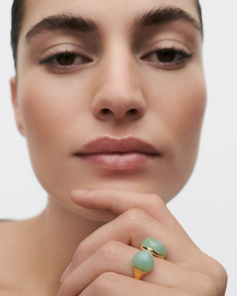 Anello Avventurina verde Gravity