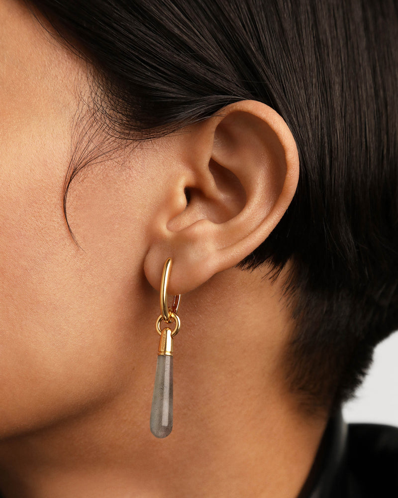 Orecchino a Cerchio Singolo Labradorite Large Jupiter