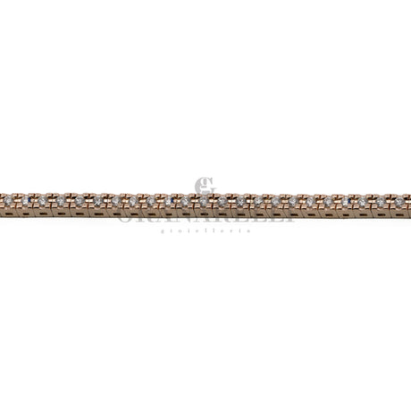 Bracciale Tennis Oro Rosa Diamanti 0.95kt-Bracciali-GRANARELLI-Gioielleria Granarelli
