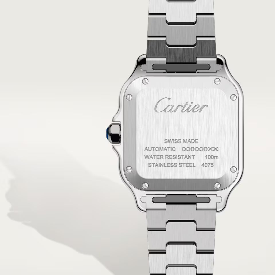 Santos de Cartier, Modello medio, movimento automatico, acciaio NUOVO
