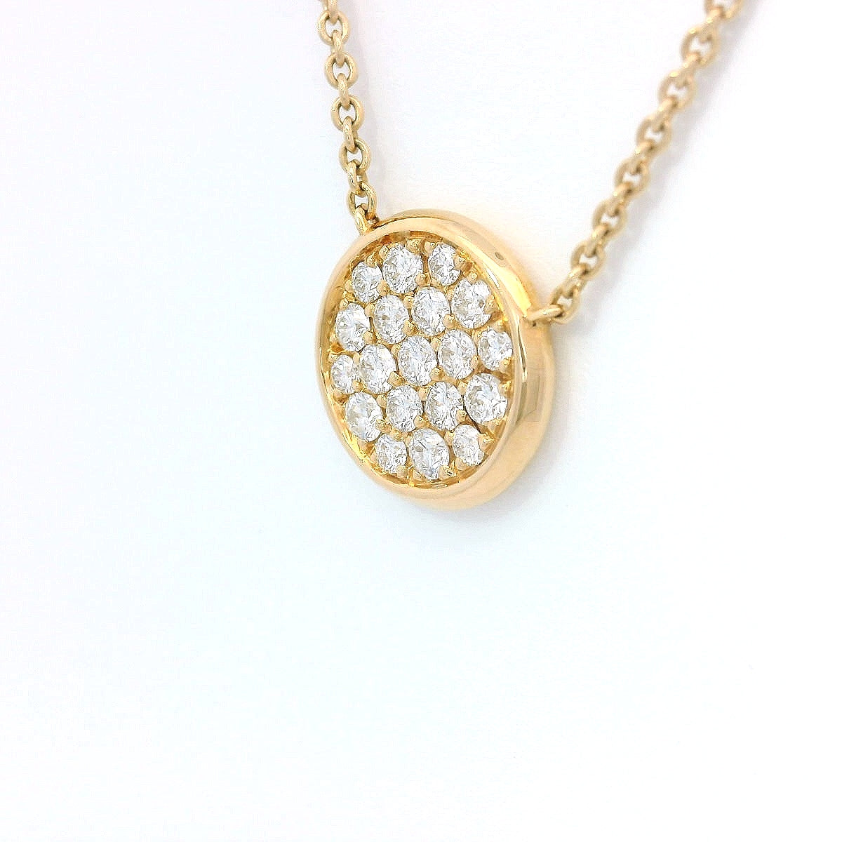 Girocollo Piastra In oro Rosa e Pavè di Diamanti