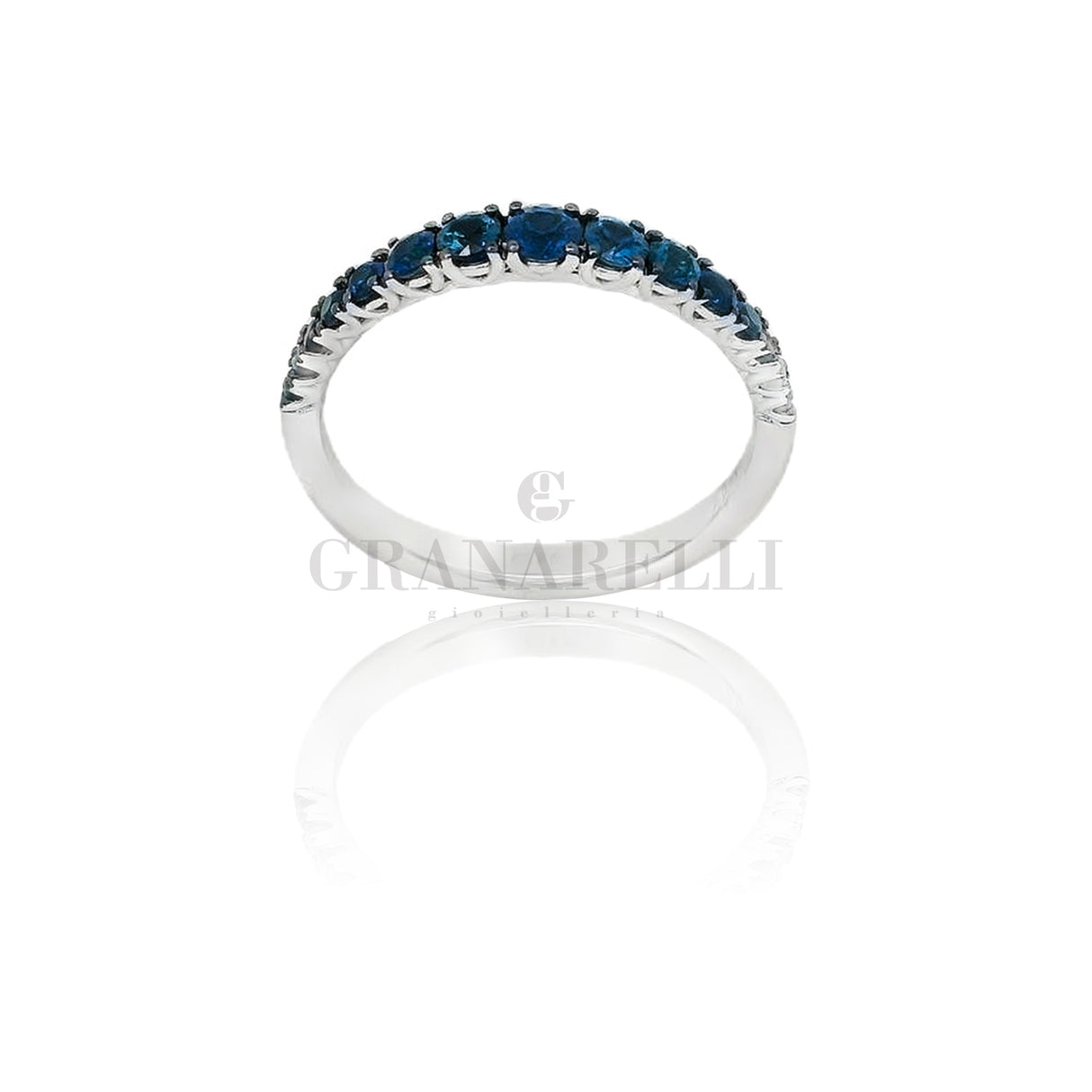 Fedina Scalata Zaffiri 0.63kt Oro Bianco