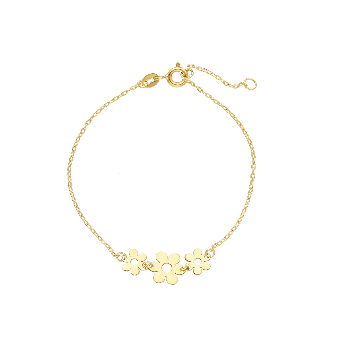 Bracciale Silhouette Fiori in Oro Giallo-Bracciali-GRANARELLI-Gioielleria Granarelli
