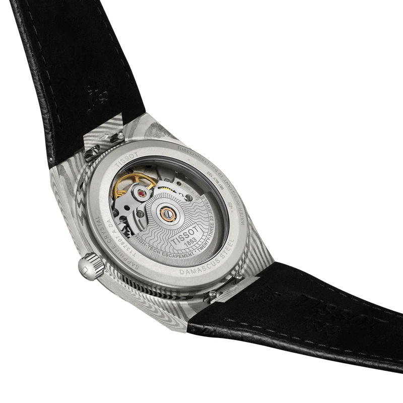 PRX Acciaio Damascato e Pelle 38mm