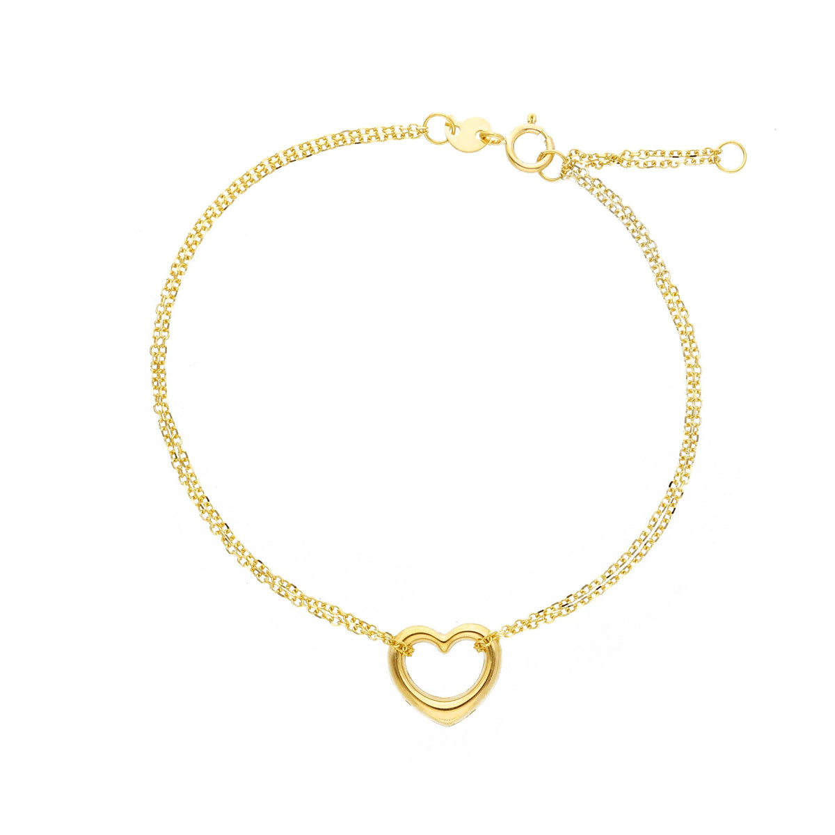 Bracciale con Cuore Oro Giallo 9kt