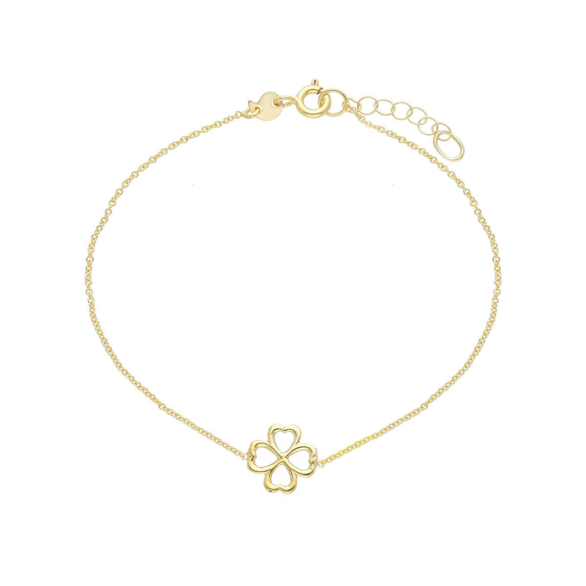 Bracciale con Quadrifoglio Oro Giallo 9kt-Bracciali-GRANARELLI-Gioielleria Granarelli