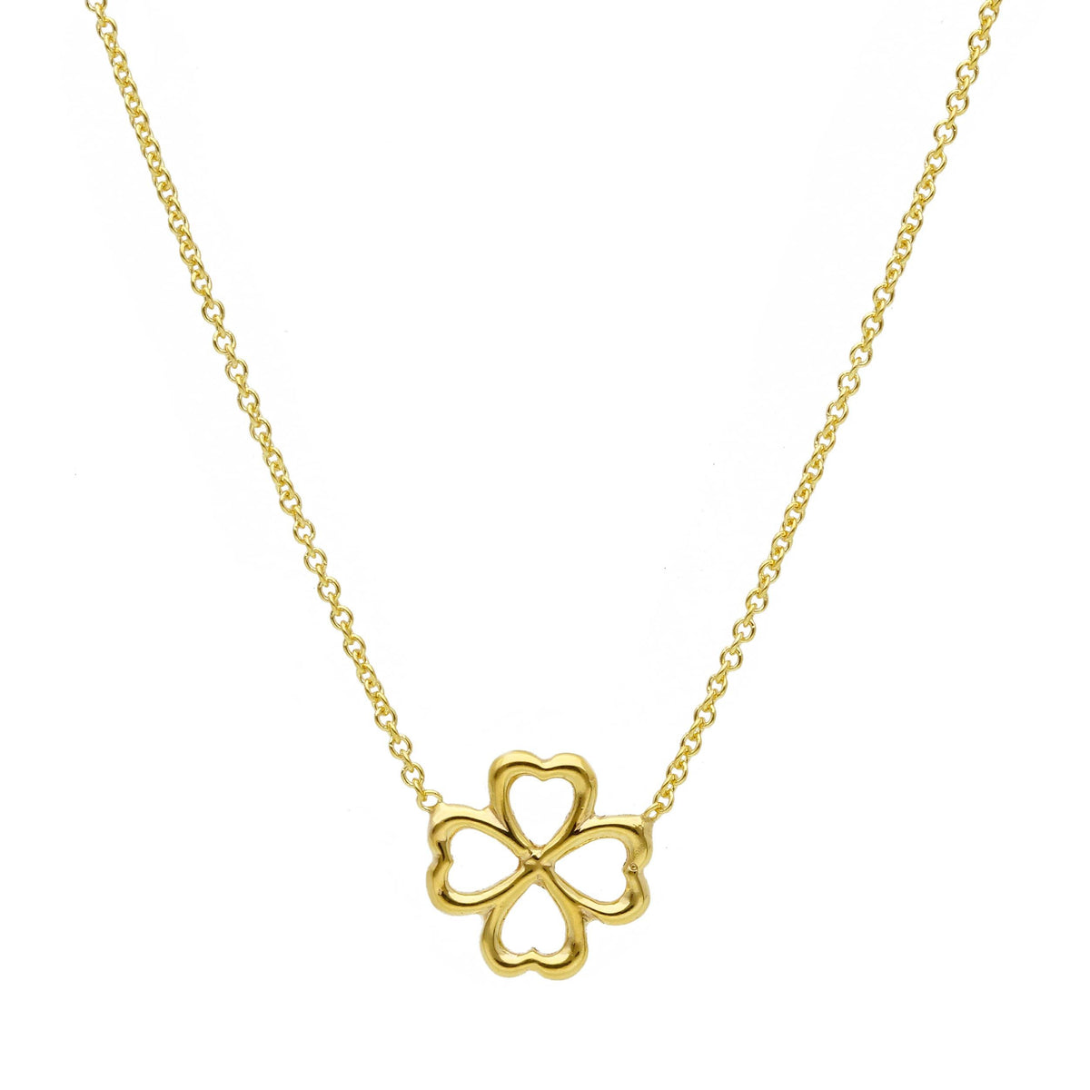 Girocollo con Quadrifoglio in Oro Giallo 9kt-Girocolli-GRANARELLI-Gioielleria Granarelli