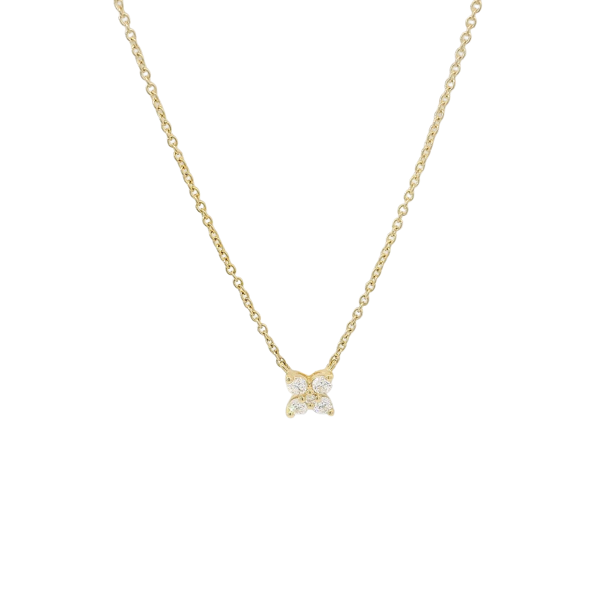 Collana Punto Luce Fiore Oro Giallo