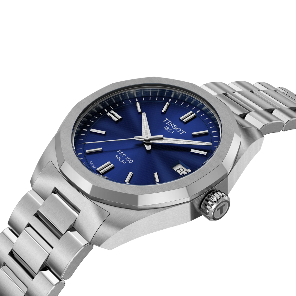 PRC 100 Solar Quarzo 34 mm Blu Acciaio