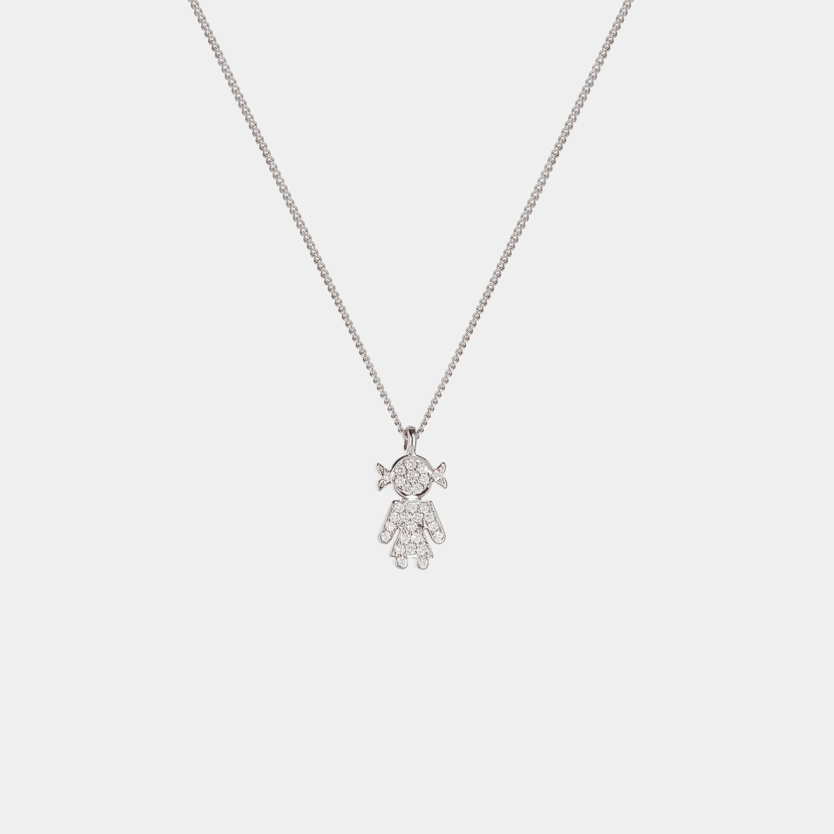 Easy Child Bimba Pavè White Gold Diamonds CT 0.12