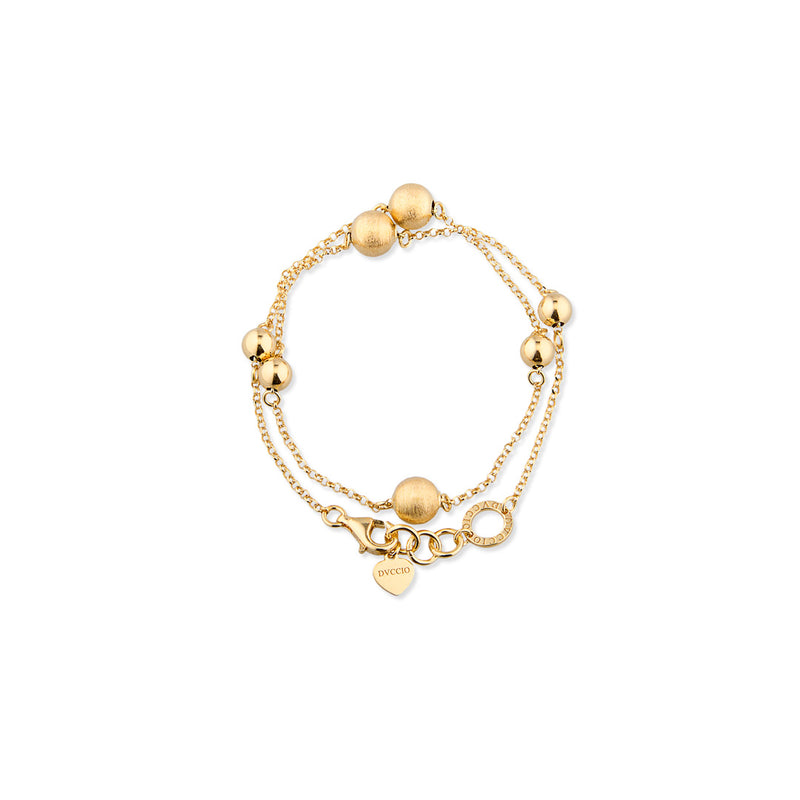 Bracciale Catena Sfere Doppio Giro