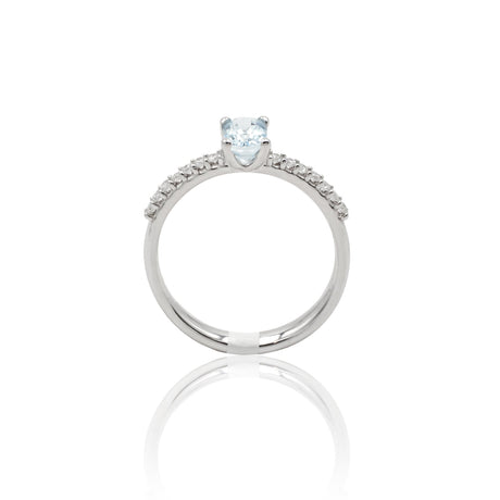 Anello Acquamarina 0.40kt in Oro Bianco-Anelli-GRANARELLI-12-Gioielleria Granarelli