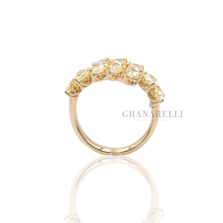 Anello Anniversary Diamanti Fancy taglio Cuore 2.28kt-RECARLO-R67CO021/G219FA-14-Gioielleria Granarelli