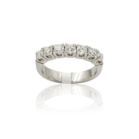 Anelli Anello Fedina 7 Diamanti 0.92kt in Oro Bianco GRANARELLI