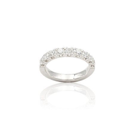 Anello Fedina con Diamanti 1.05kt in Oro Bianco-Anelli-GRANARELLI-13-Gioielleria Granarelli