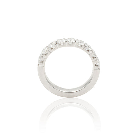 Anello Fedina con Diamanti 1.05kt in Oro Bianco-Anelli-GRANARELLI-13-Gioielleria Granarelli