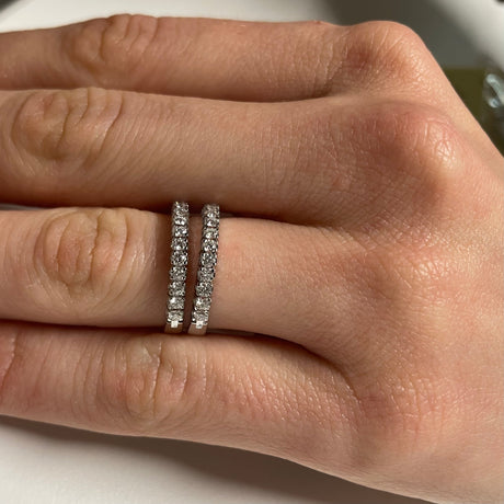 Anello Fedina con Diamanti 0.25kt in Oro Bianco-Anelli-GRANARELLI-13-Gioielleria Granarelli