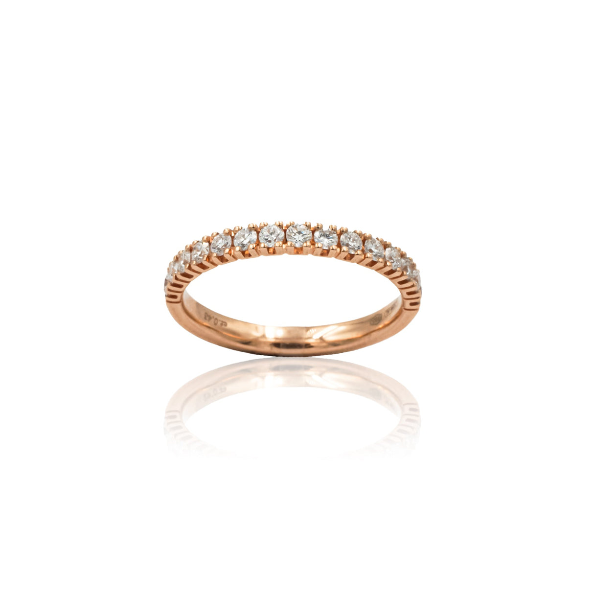 Anello Fedina con Diamanti 0.43kt in Oro Rosa-Anelli-GRANARELLI-13-Gioielleria Granarelli