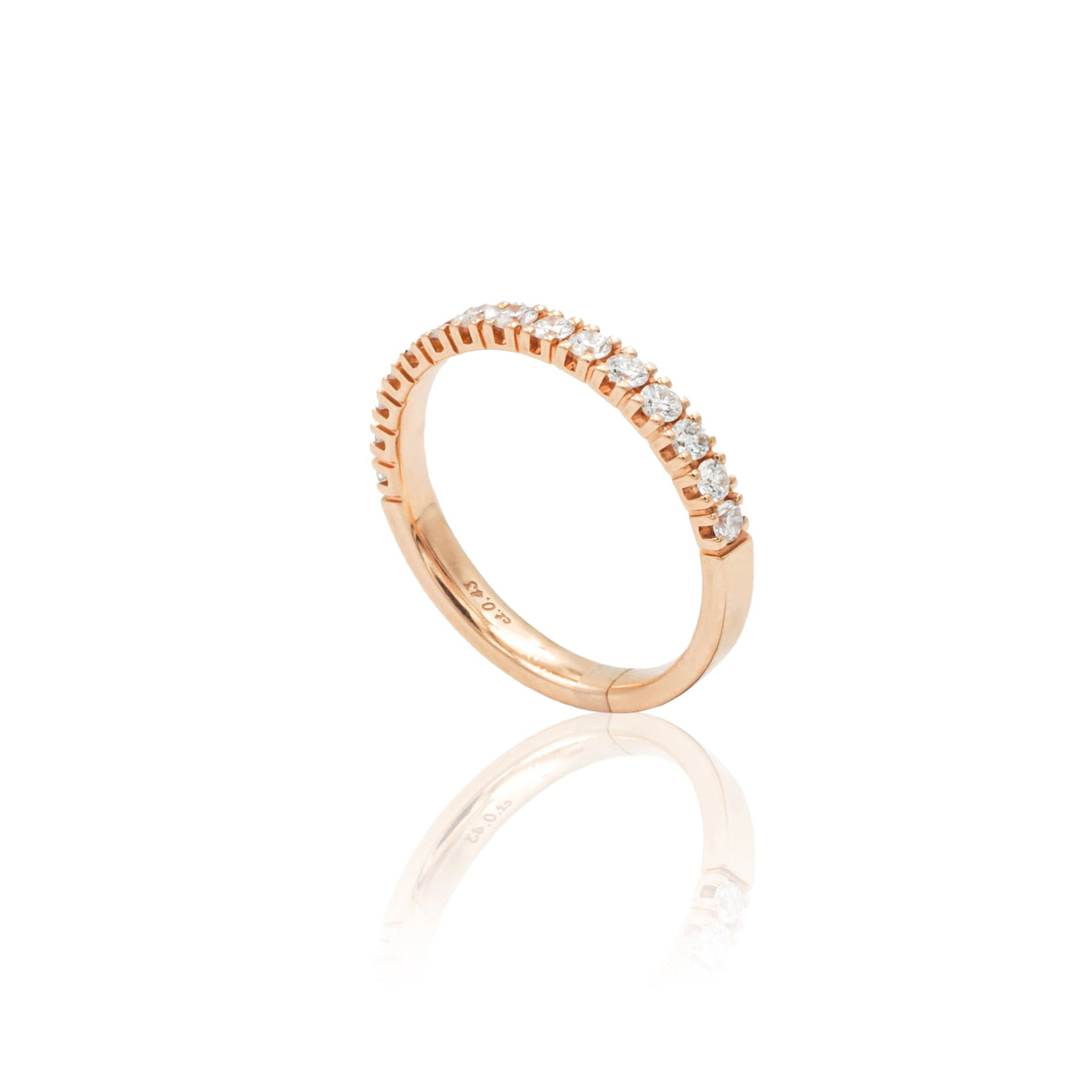 Anello Fedina con Diamanti 0.43kt in Oro Rosa-Anelli-GRANARELLI-13-Gioielleria Granarelli