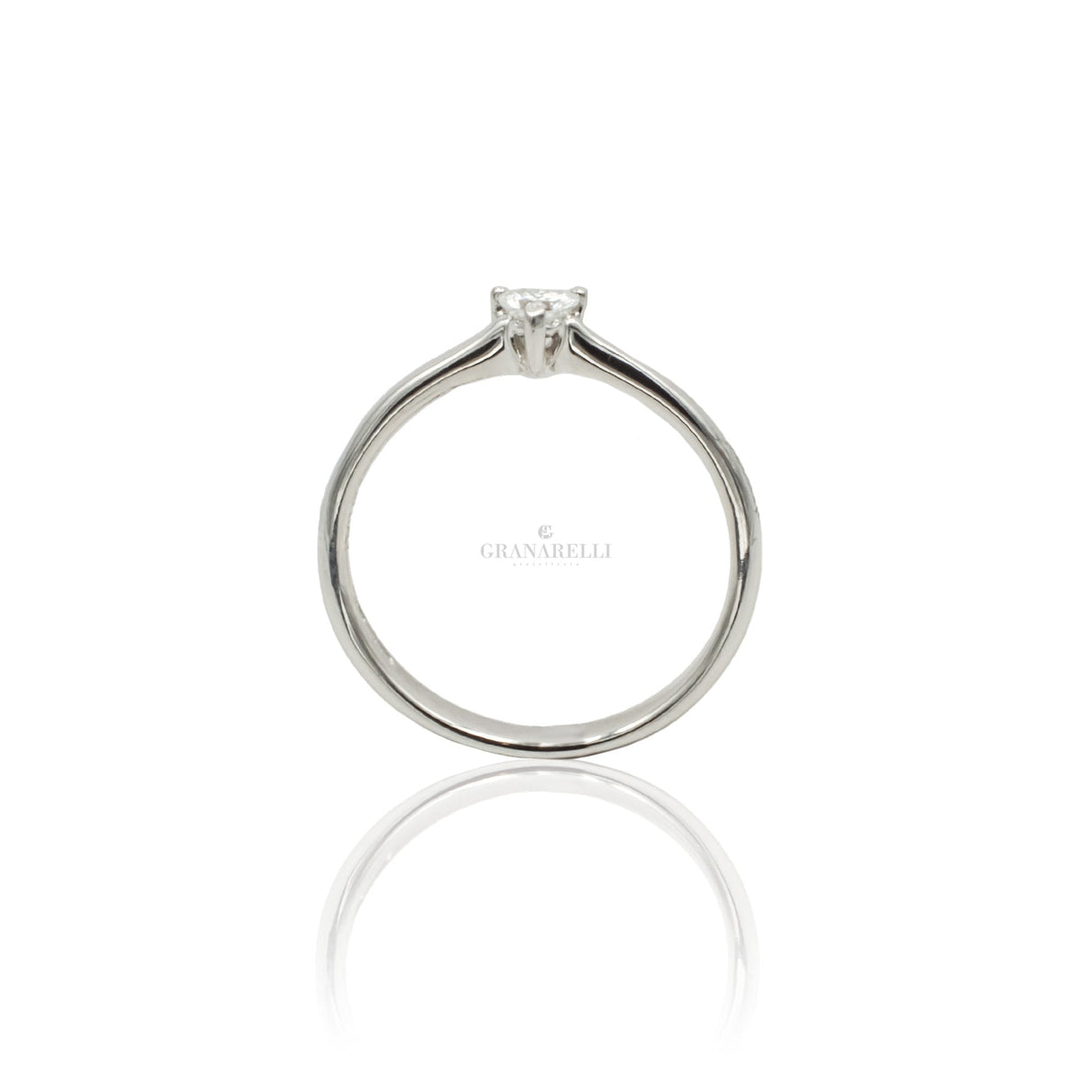 Anello Solitario Diamante taglio Cuore 0.205kt-Anelli-RECARLO-0.205kt F VS - taglia 13-Gioielleria Granarelli