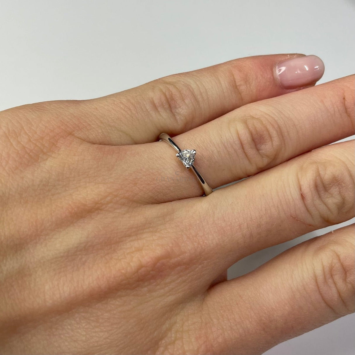 Anello Solitario Diamante taglio Cuore 0.205kt-Anelli-RECARLO-0.205kt F VS - taglia 13-Gioielleria Granarelli