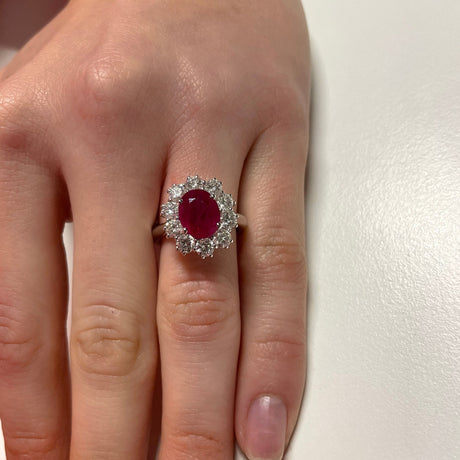 Anello Fiore con Rubino e Diamanti-Anelli-CRIVELLI-Gioielleria Granarelli