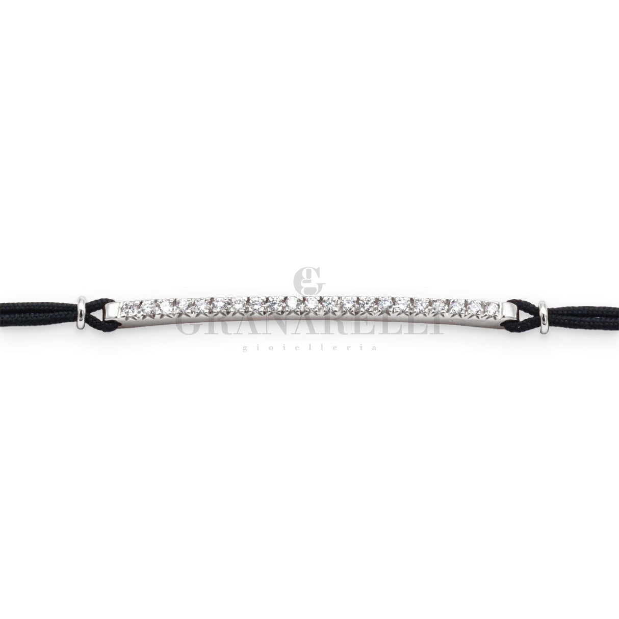 Pulsera de barra de diamante blanco de oro blanco