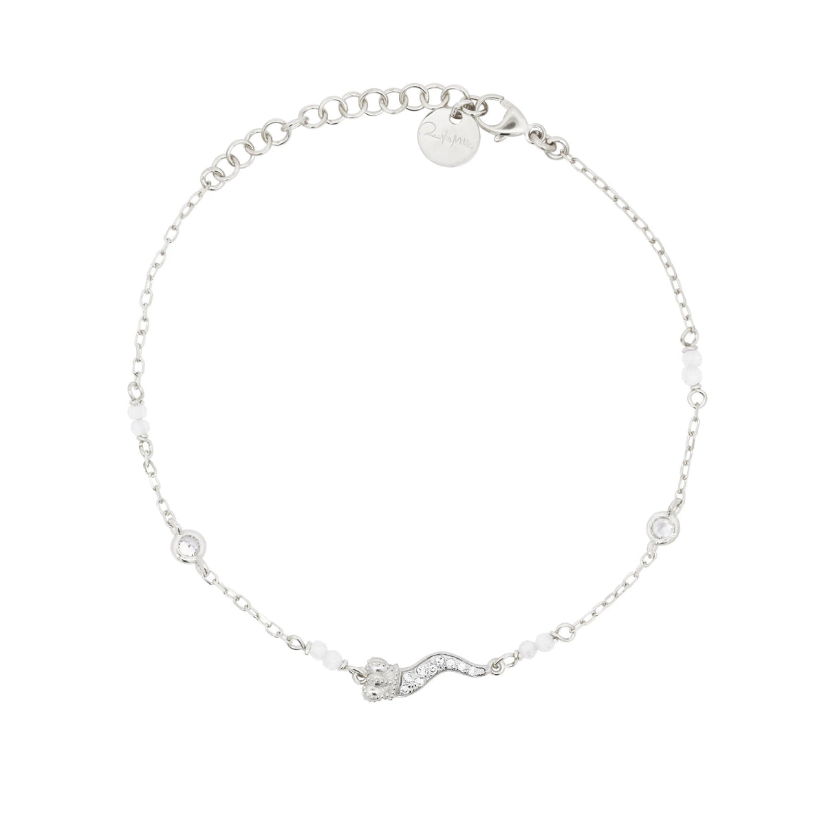 Bracciale Catena Castoni Cornetto Small Pavè Stardust Ten-Bracciali-RUE DES MILLE-Gioielleria Granarelli