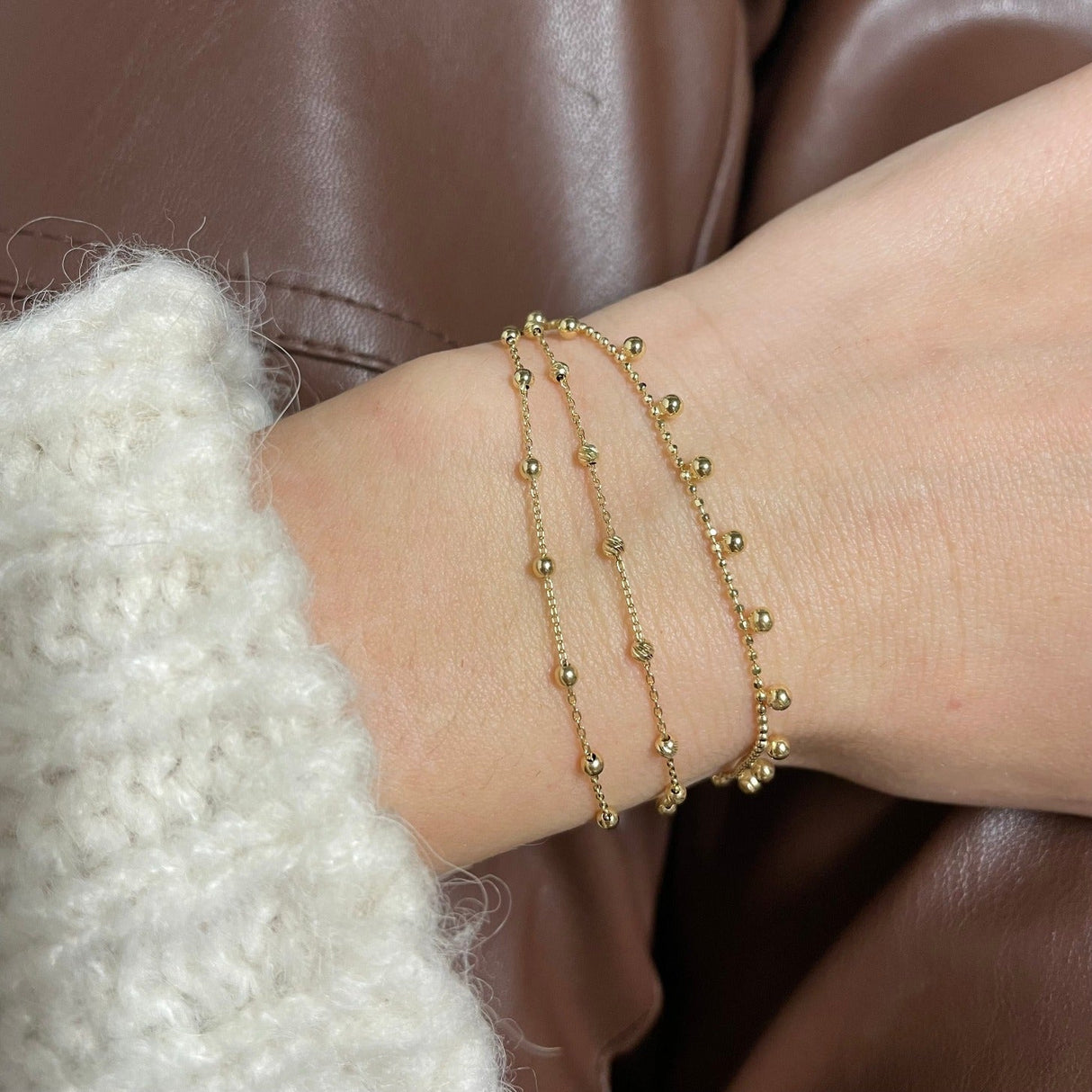 Bracciali Bracciale Sfere Diamantate in Oro Giallo GRANARELLI