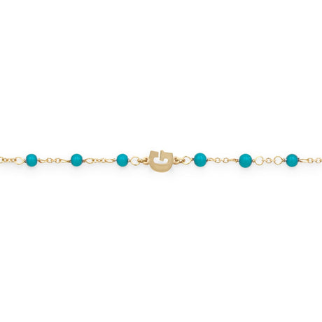 Bracciale turchesi lettera speciale-Bracciali-GioGio-G-Gioielleria Granarelli