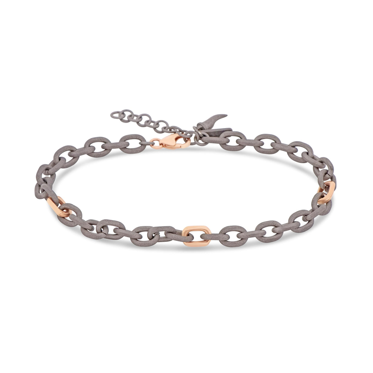 Anillo amigado de los hombres de titanio, diamantes de oro y blanco.