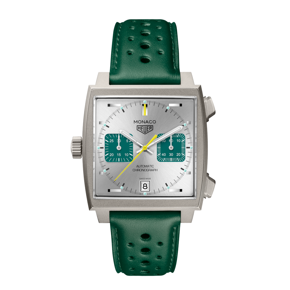TAG Heuer Monaco Chronograph Racing Green Titanio-Orologi-TAG HEUER-Gioielleria Granarelli
