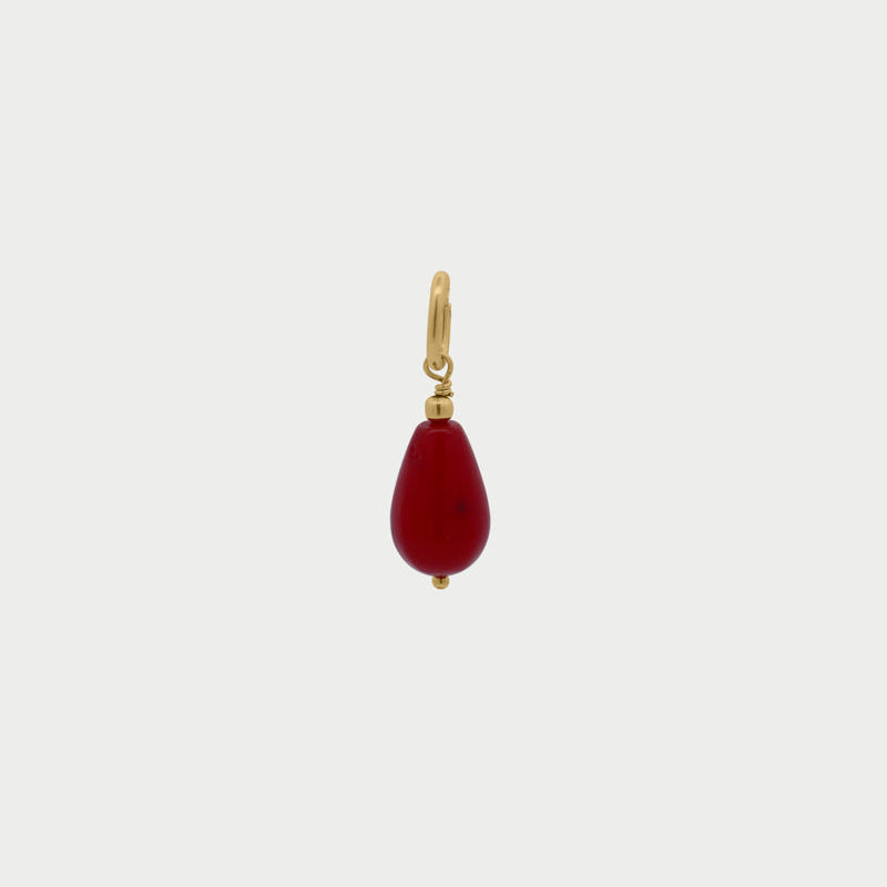 Charm Bamboo corallo Drop