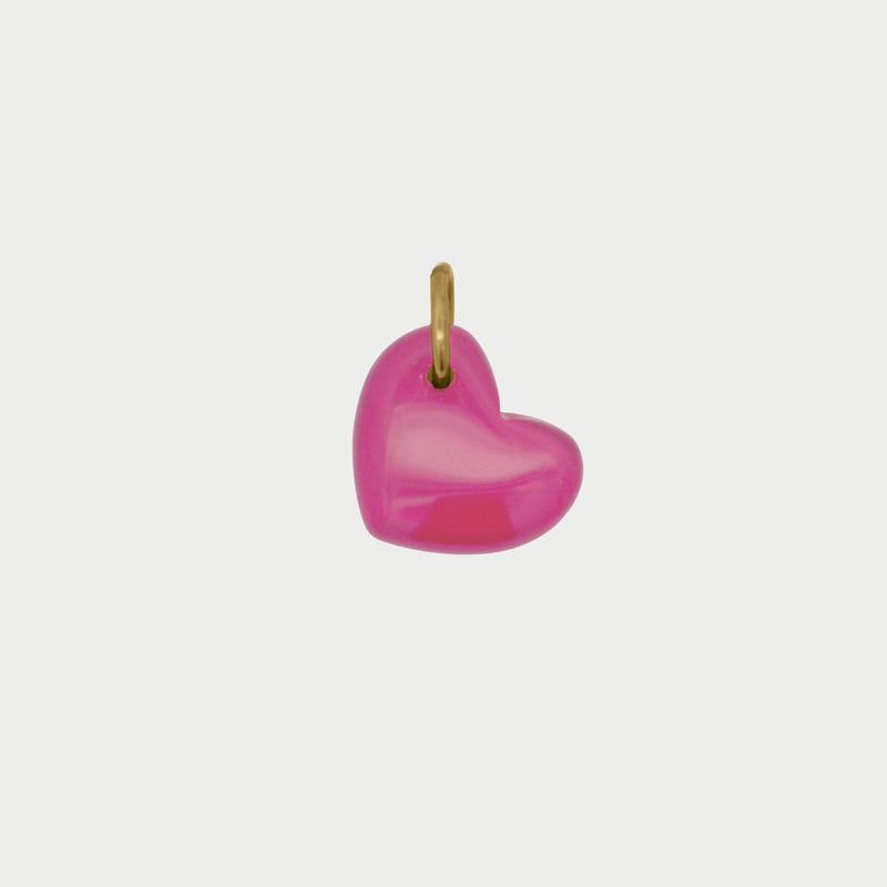 Charm Cuore Cristallo Rosa