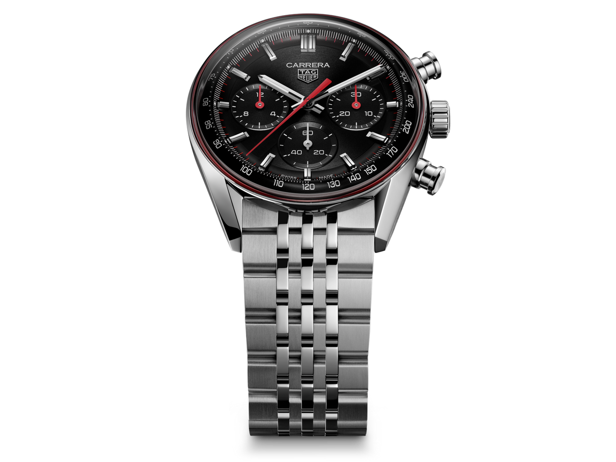Carrera Automatico Chronograph Nero 41 mm Acciaio