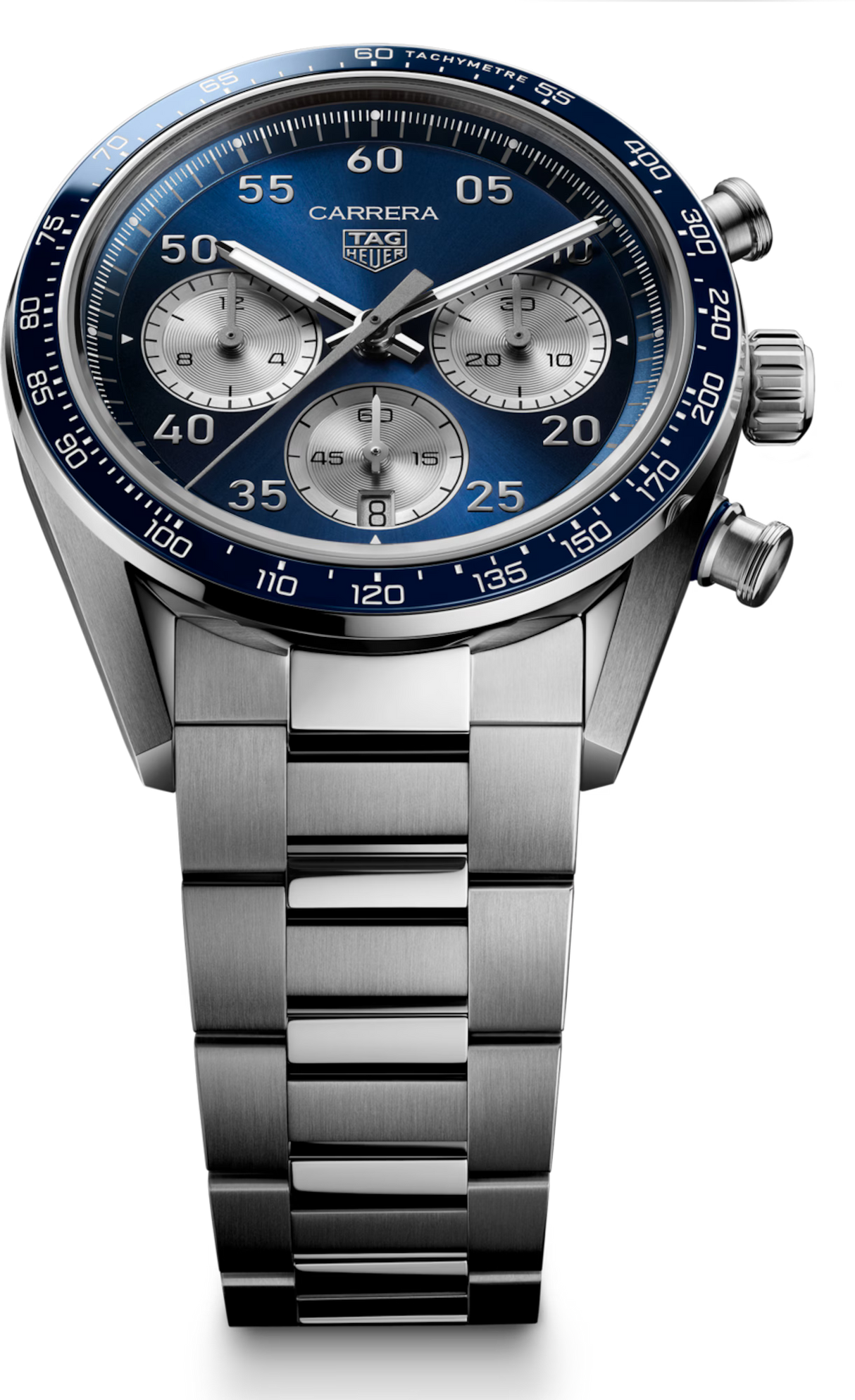 Carrera Automatico Chronograph Blu 42 mm Acciaio