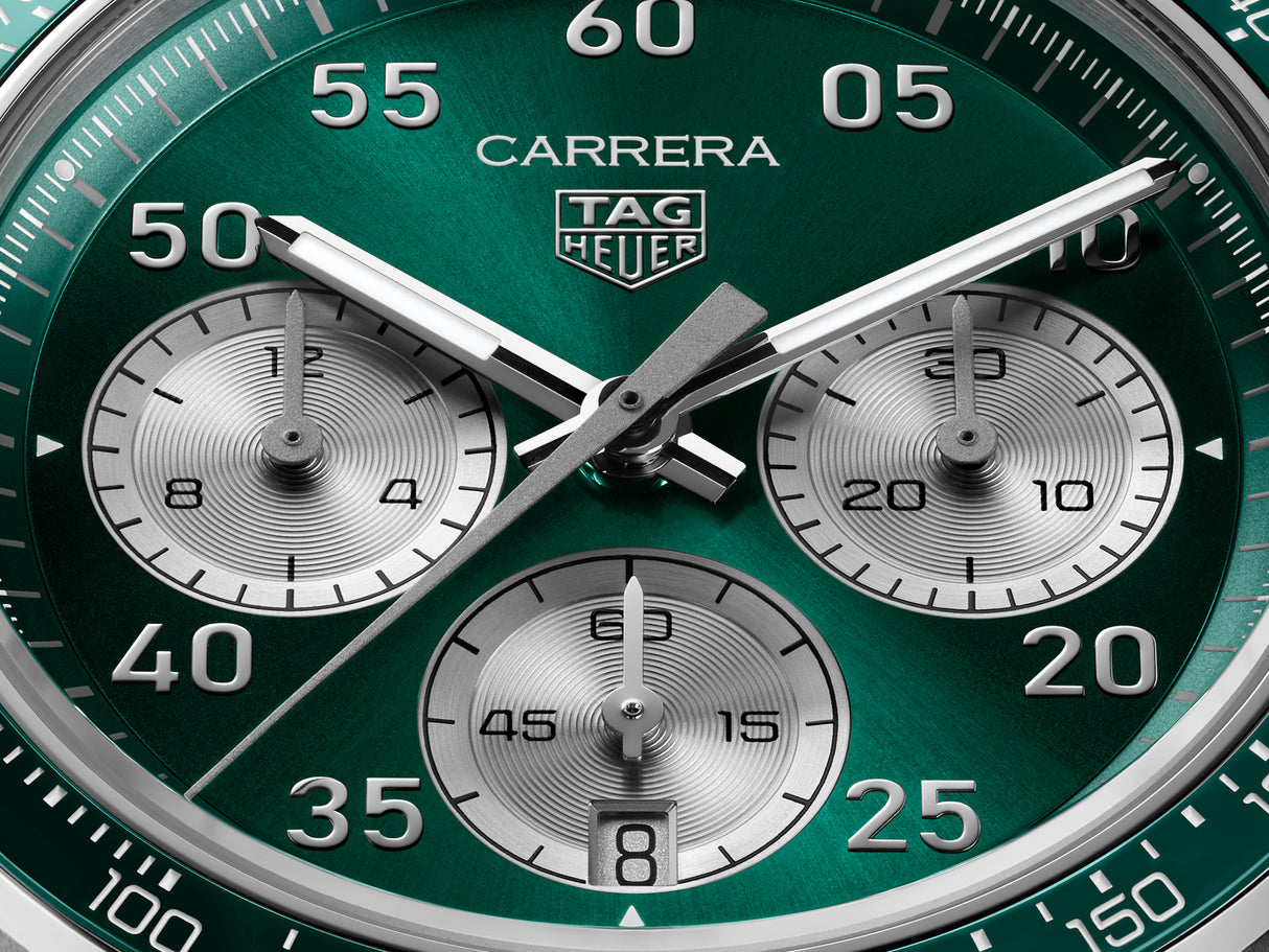 Carrera Automatico Chronograph Verde 42 mm Acciaio