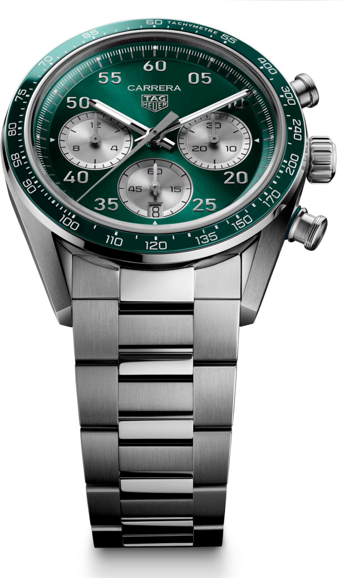 Carrera Automatico Chronograph Verde 42 mm Acciaio