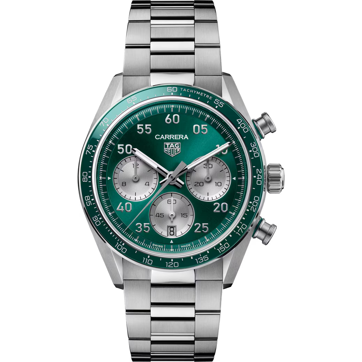 Carrera Automatico Chronograph Verde 42 mm Acciaio