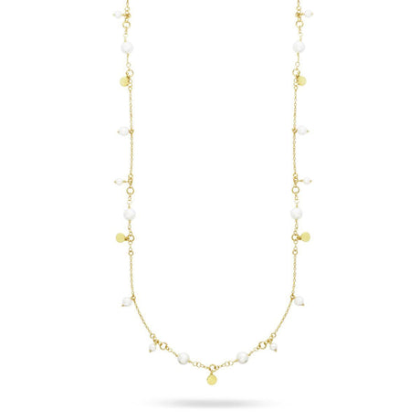 Collana Lunga con Perle pendenti e Medaglie - Whiteside-Girocolli-RUE DES MILLE-Gioielleria Granarelli