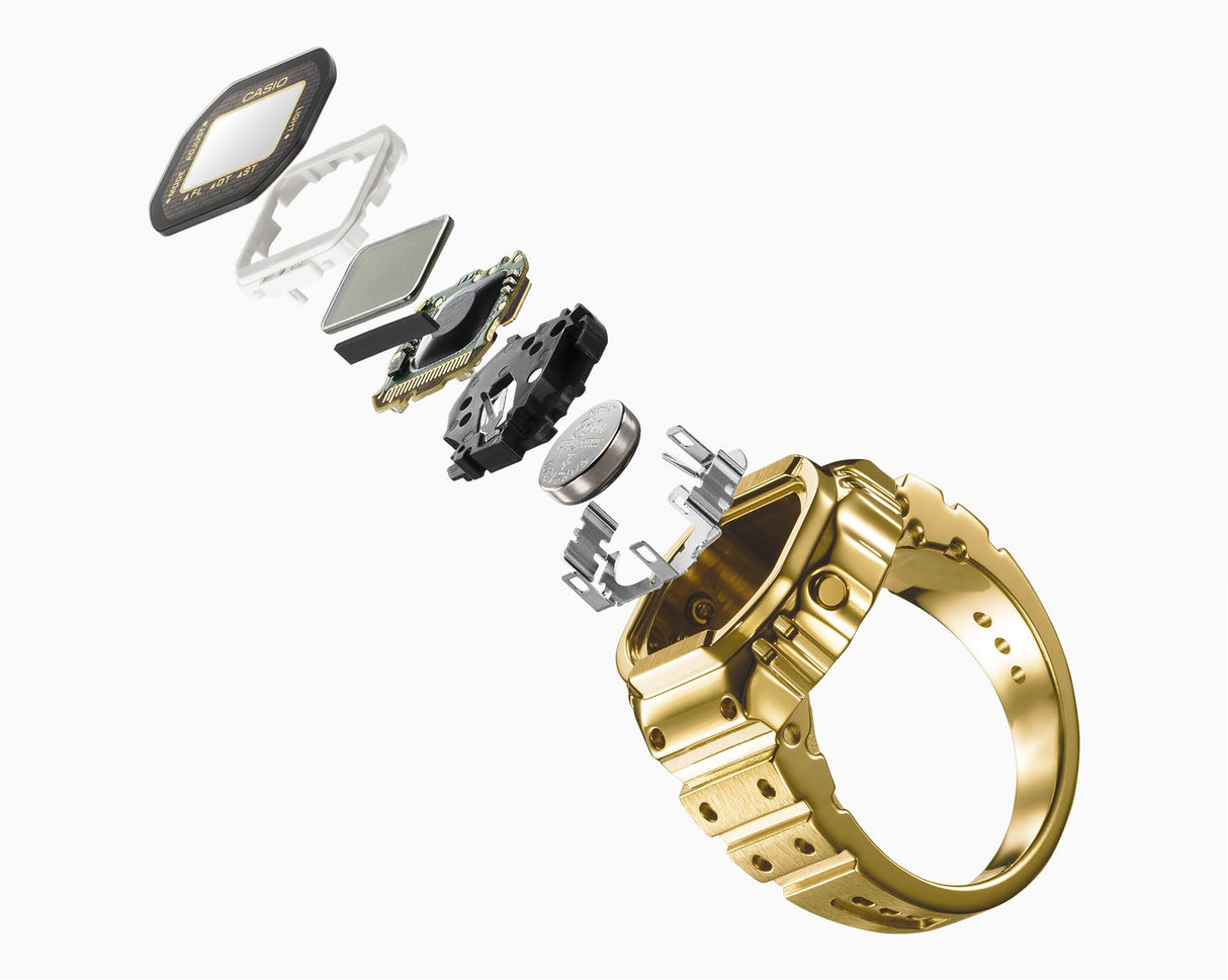 Orologio ad Anello Acciaio Dorato CRW-001G