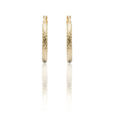 Cerchi sfaccettati Oro Giallo Ø2.7cm-Orecchini-GRANARELLI-Gioielleria Granarelli