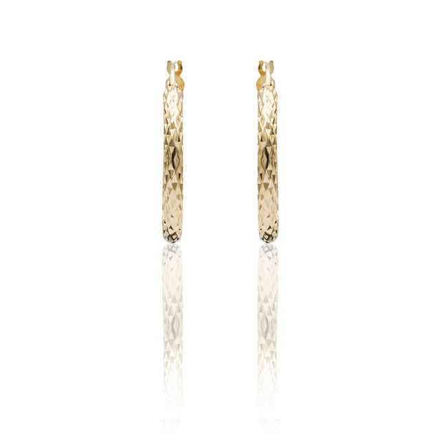 Cerchi sfaccettati Oro Giallo Ø2.7cm-Orecchini-GRANARELLI-Gioielleria Granarelli