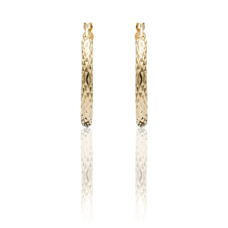 Cerchi sfaccettati Oro Giallo Ø3.2cm-Orecchini-GRANARELLI-Gioielleria Granarelli