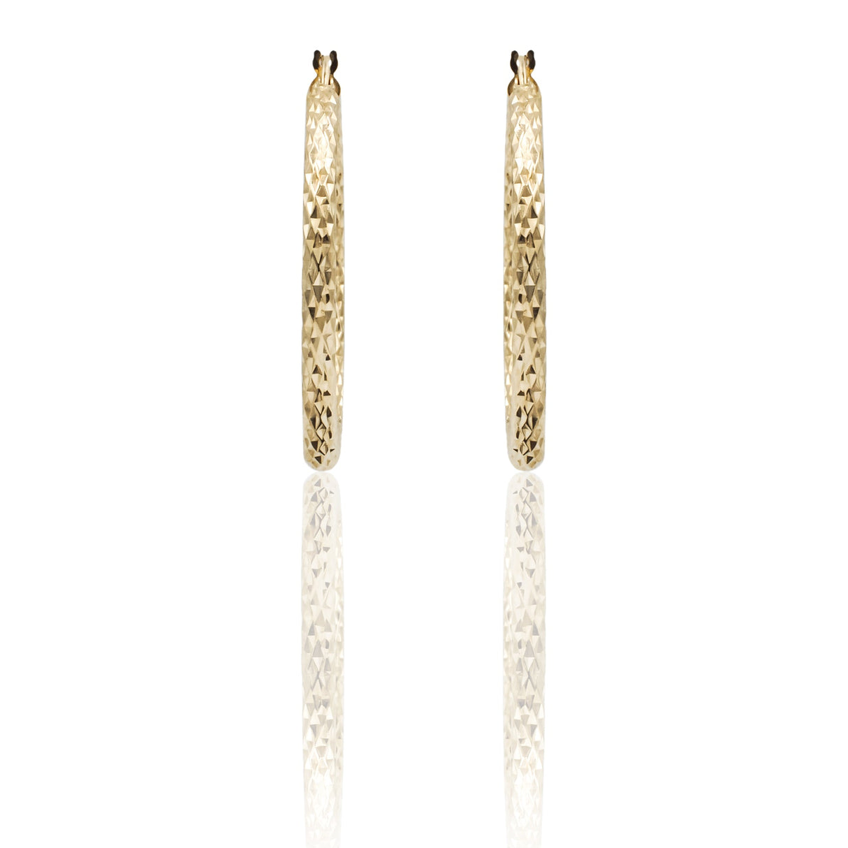 Cerchi sfaccettati Oro Giallo Ø3.5cm-Orecchini-GRANARELLI-Gioielleria Granarelli