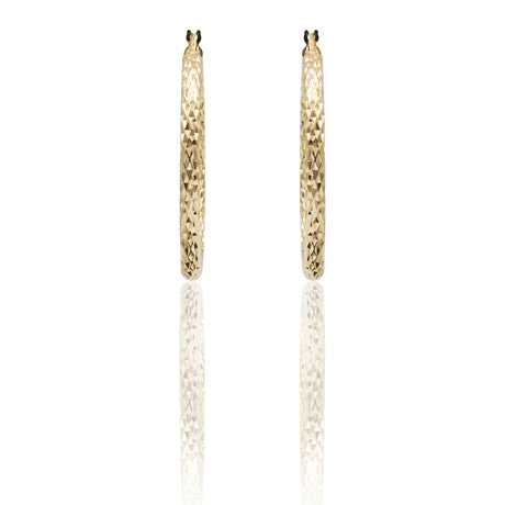 Cerchi sfaccettati Oro Giallo Ø3.5cm-Orecchini-GRANARELLI-Gioielleria Granarelli